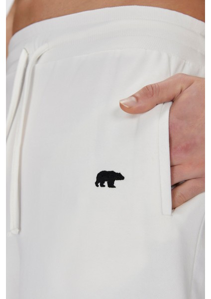 Gian Sweatshorts Beyaz Erkek Şort