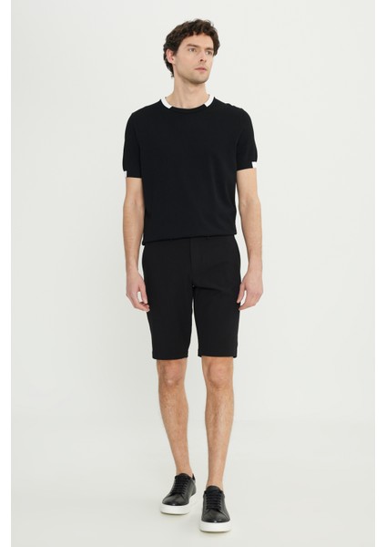 Slim Fit Dar Kesim Gofre Desenli Yan Cepli Travel Şort fiyatları