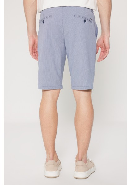 Slim Fit Dar Kesim Yan Cepli Gofre Desenli Şort indirimleri