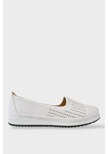 Tam Ortopedik Hava Alan Yumuşak Tabanlı Günlük Anne Babet BEYAZ - BEYAZ