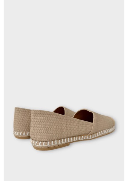 Kadın Espadril Babet Ayakkabı KREM