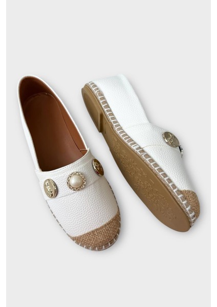 Kadın Espadril Tokalı Babet Ayakkabı Siyah fırsatları