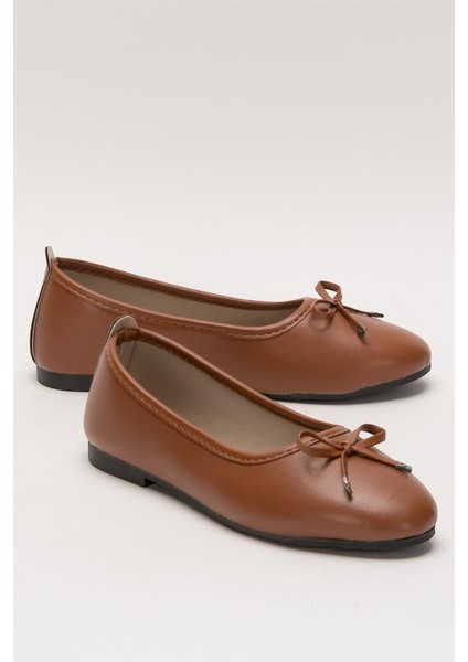 Kadın Fiyonklu Hafif Şık Günlük Babet Ayakkabı TABA fiyatları