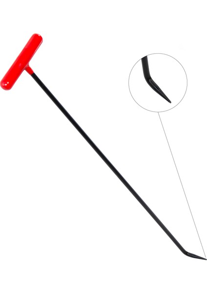 70 cm 10 mm Çap Tek Kıvrımlı Sivri Uçlu Boyasız Göçük Düzeltme Çubuğu - S3-04, Pdr Çubuk