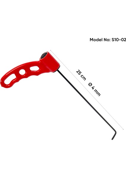 25 cm 4 mm Çap Sustalı Sağ Sol Yassı Çubuk - S10-02
