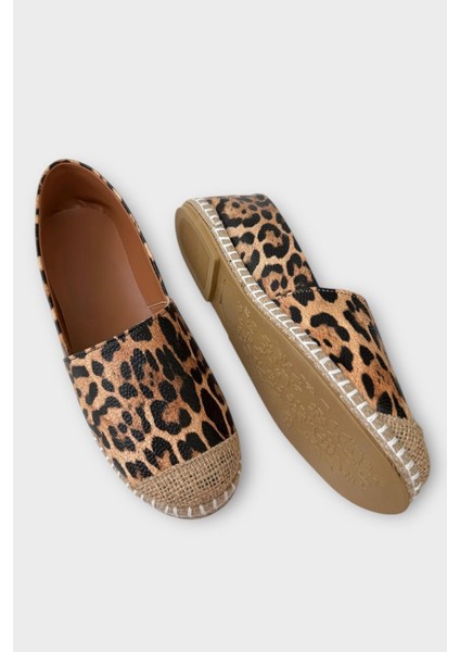 Kadın Espadril Desenli Babet Ayakkabı BEJ - SİYAH fırsatları