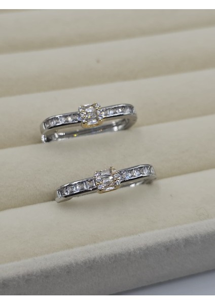 Vip Iki Renkli Rectangle Halka Çelik Küpe modelleri