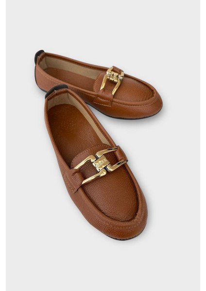 Kadın Tokalı Babet Ayakkabı TABA fiyatları