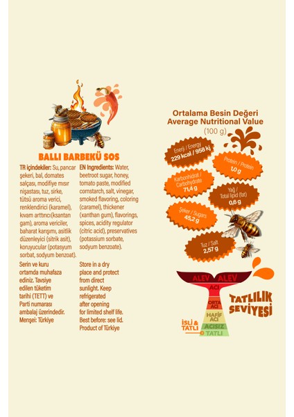 Ballı Barbekü Sos 280 gr – Doğal Tatlı Acı Bbq Sos indirimleri