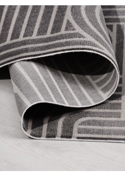 Veneto 4375 Gri Triko Akrilik Yapışmaz Salon Mutfak Oturma Odası Halı