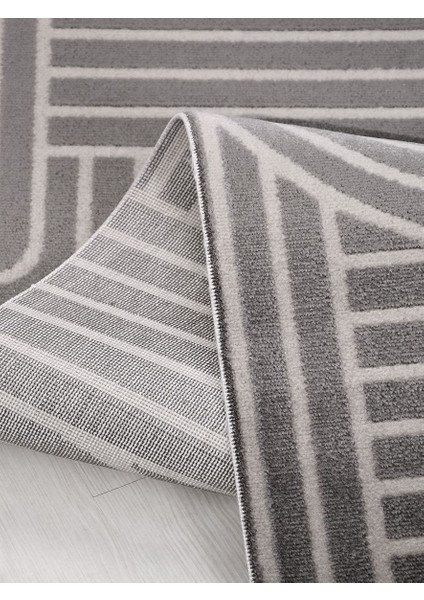 Veneto 4375 Gri Triko Akrilik Yapışmaz Salon Mutfak Oturma Odası Halı modelleri