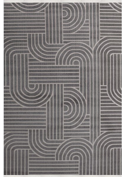 Veneto 4375 Gri Triko Akrilik Yapışmaz Salon Mutfak Oturma Odası Halı indirimleri