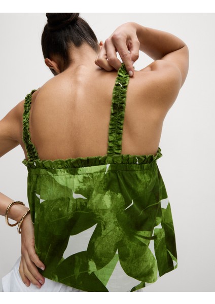 Saf Pamuk Baskılı Askılı Atlet modelleri