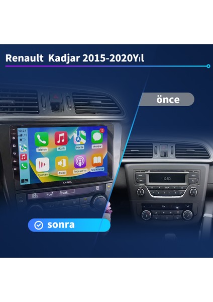 Renault Kadjar 2015-2020 Yıl Uyumlu 9 Inç 1 GB Ram 16 GB Hafıza Multimedya Carplay Navigasyon fiyatları
