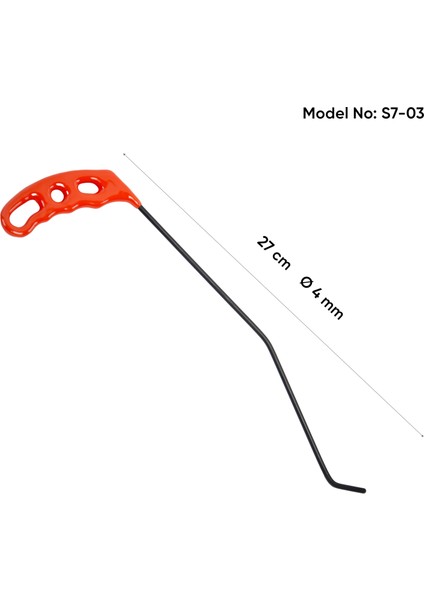 34 cm 5 mm Çap Sağlı Sollu Çift Kıvrımlı Sağ Boyasız Göçük Düzeltme Çubuğu - S7-03, Pdr Çubuk