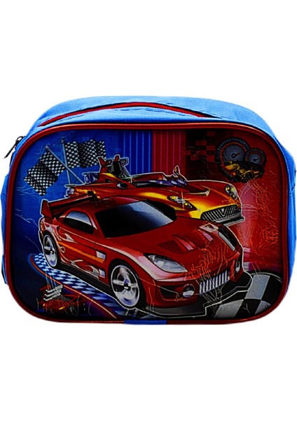 2 Bölmeli Yarış Arabası Okul Sırt Çantası ve Beslenme Çantası Mavi KOD:1309 fırsatları