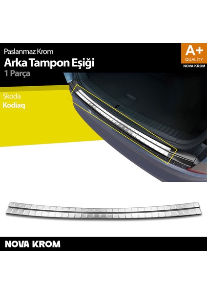 Skoda Kodiaq Krom Arka Tampon Eşiği 2016 Üzeri
