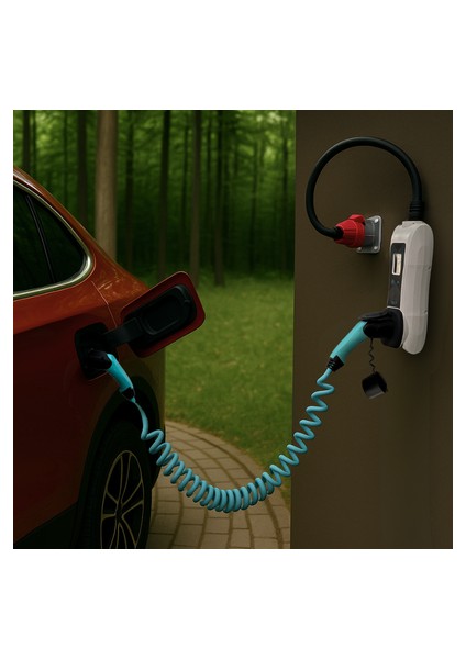 3go Elektrikli Araç Şarj Cihazı - Tip-2, 22 Kw/3 Kw, 32A/13A, 380V/230V Ac, Togg/tesla Uyumlu modelleri
