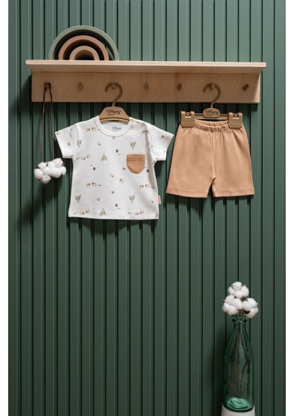 Happy Lambs Organik Theme Şortlu Takım