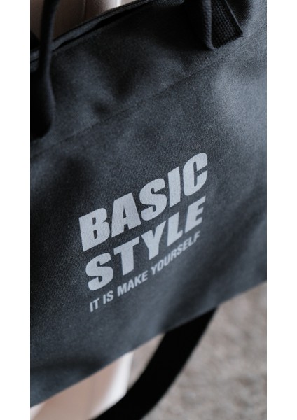 Kanvas Çapraz Askılı Tote Çanta Siyah modelleri