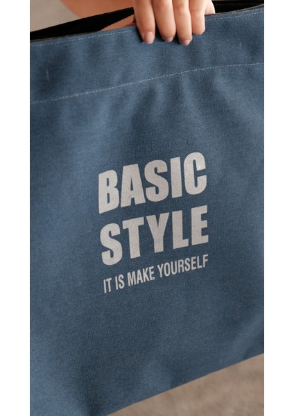 Kanvas Çapraz Askılı Tote Çanta Lacivert fiyatları