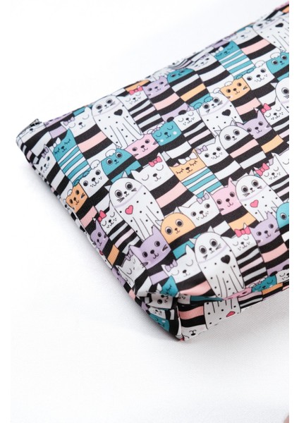 Makyaj Çantası ve Çok Amaçlı El Çantası Kedi Desenli modelleri