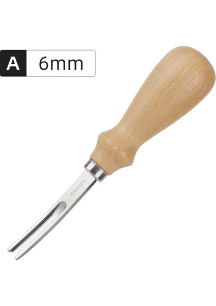 Deri Kenarı Kesme Bıçağı Fransız Tarzı Deri El Aletleri A6 mm Kişiselleştirilmiş Kenar Deri Beveler Kesme El Sanatları Skiver Aracı - Ahşap Saplı Düzeltici,