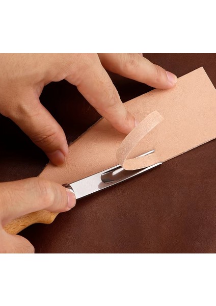 Deri Kenarı Kesme Bıçağı Fransız Tarzı Deri El Aletleri A6 mm Kişiselleştirilmiş Kenar Deri Beveler Kesme El Sanatları Skiver Aracı - Ahşap Saplı Düzeltici, modelleri