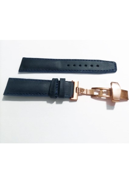 Her Saate Uygun Kelebek Toka 20 mm Hakiki Deri (242) Rose Toka Mavi fiyatları