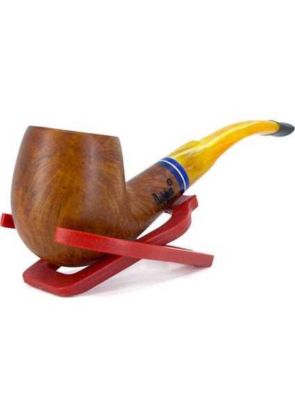 Bent Apple Briar (Gül Kökü) Pipo 9 mm Filtreli El Yapımı - 2428