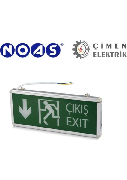 5 Adet Noas Ylx 2003 Çift Yönlü Şarjlı 3 W Ledli Exıt Çıkış Armatürü