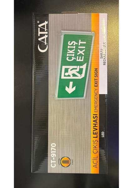 Acil Çıkış Levhası Ledli Şarjlı Exit Çıkış