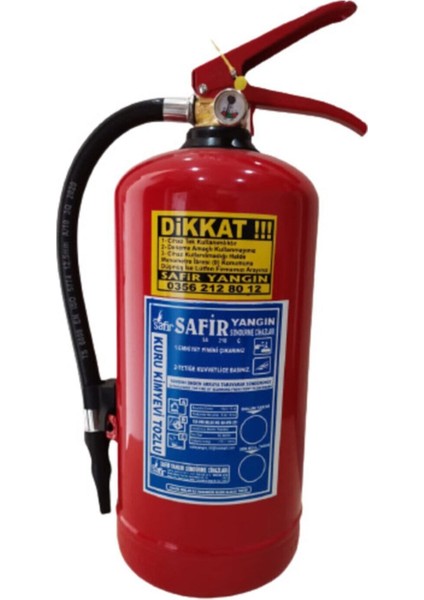 Yangın Tüpü 4 kg Kuru Kimyevi Tozlu - 4 Yıl Süreli