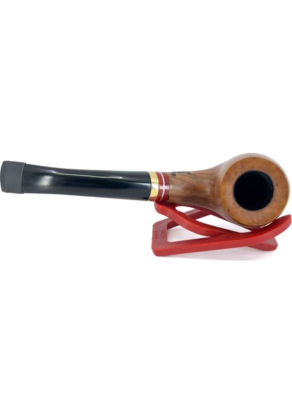 Bent Apple Briar (Gül Kökü) Pipo 9 mm Filtreli El Yapımı - 2424