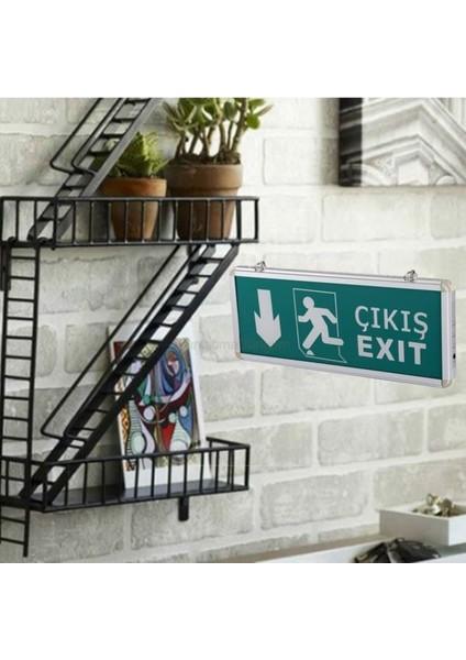 CT-9166 3 Watt Acil Çıkış Exıt Levhası Ledli Şarjlı