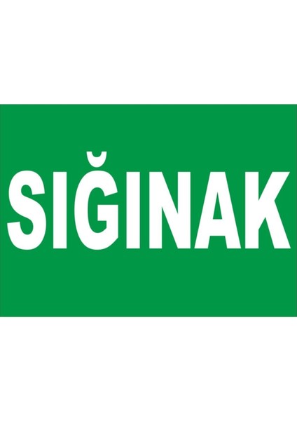 Iş Güvenliği Levhası - Sığınak Aşağı Ok