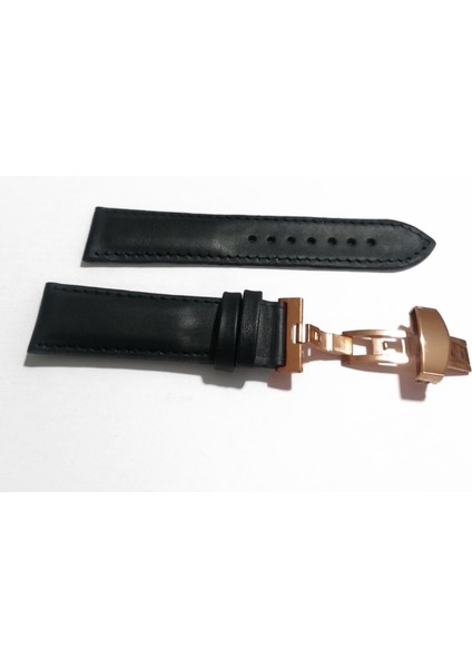 Her Saate Uygun Kelebek Toka 22 mm Hakiki Deri (235) Rose Toka Siyah fiyatları