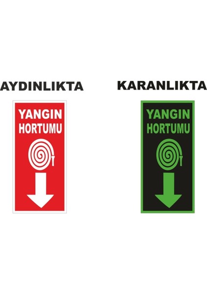 Fosforlu Yangın Hortumu Levhası