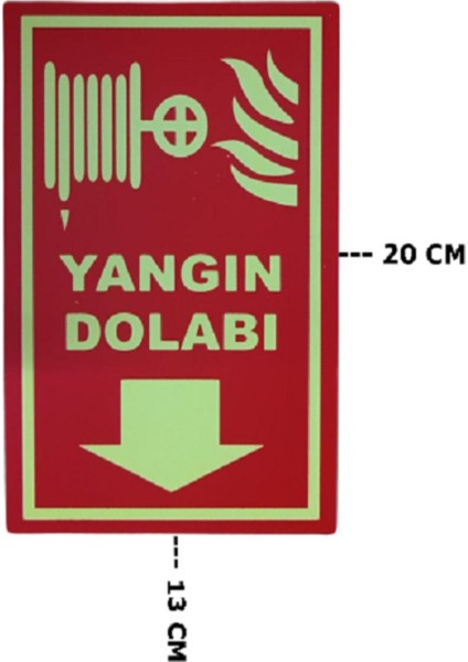Fosforlu Yangın Dolabı Levhası