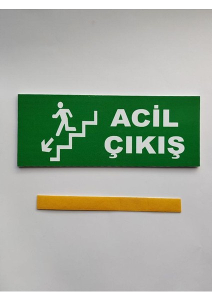 Acil Çıkış Tabelası Merdiven Sol Aşağı