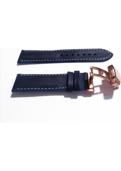 Her Saate Uygun Kelebek Toka 22 mm Hakiki Deri (234) Rose Toka Mavi fiyatları
