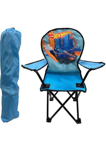 Hot Wheels Katlanabilir Çocuk Kamp Sandalyesi - Açık Mavi