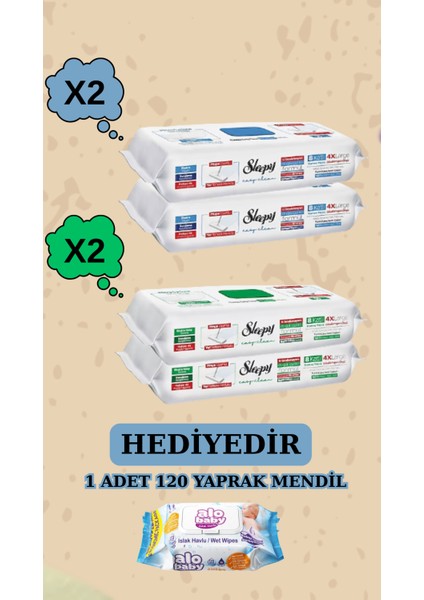 Mop Beyaz Sabun 2 Paket Çamaşır Suyu 2 Paket (200 Yaprak)