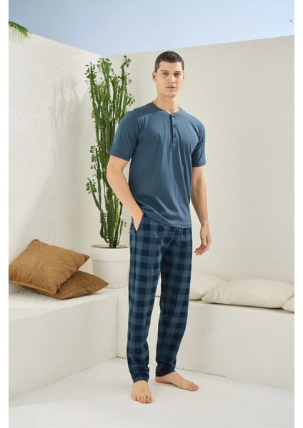 Kısa Kol Erkek Pijama Takım 2111