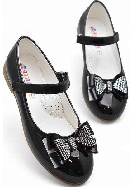 5952 Rahat Taban Tokalı Kız Çocuk Babet Ayakkabı Düğün Abiye Nişan Ayakkabısı