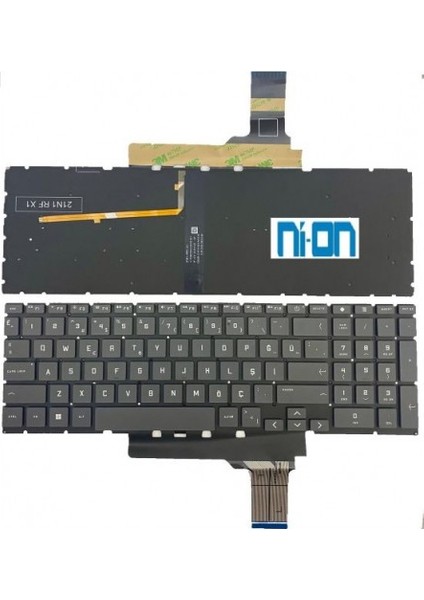 Nion Hp Victus 16-E Uyumlu Notebook Klavye (Siyah Aydınlatmalı Tr)