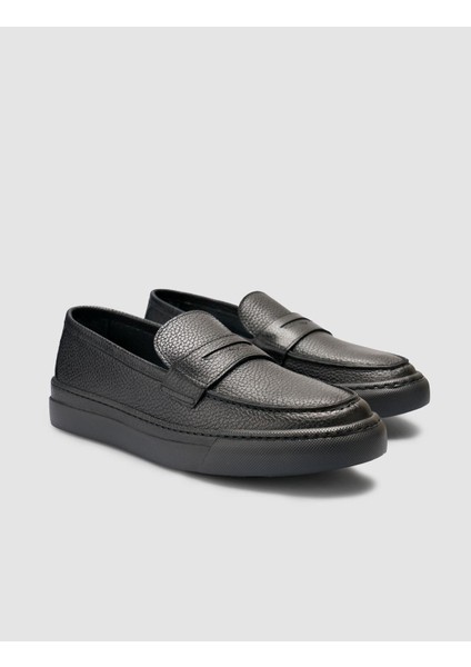 Deri Siyah Erkek Loafer