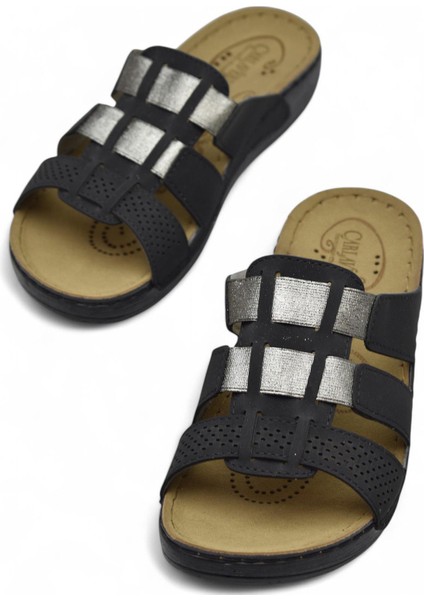 150988 Cv Tam Ortopedik Taban Günlük Kadın Terlik Sandalet Lastik Yanlar