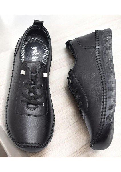 211 Tam Ortopedik Hafif Dolgu Taban Günlük Deri Kadın Ayakkabı indirimleri