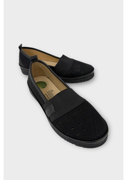 Kadın Ortopedik Lastik Detay Comfort Günlük Ayakkabı SİYAH - KREM fiyatları